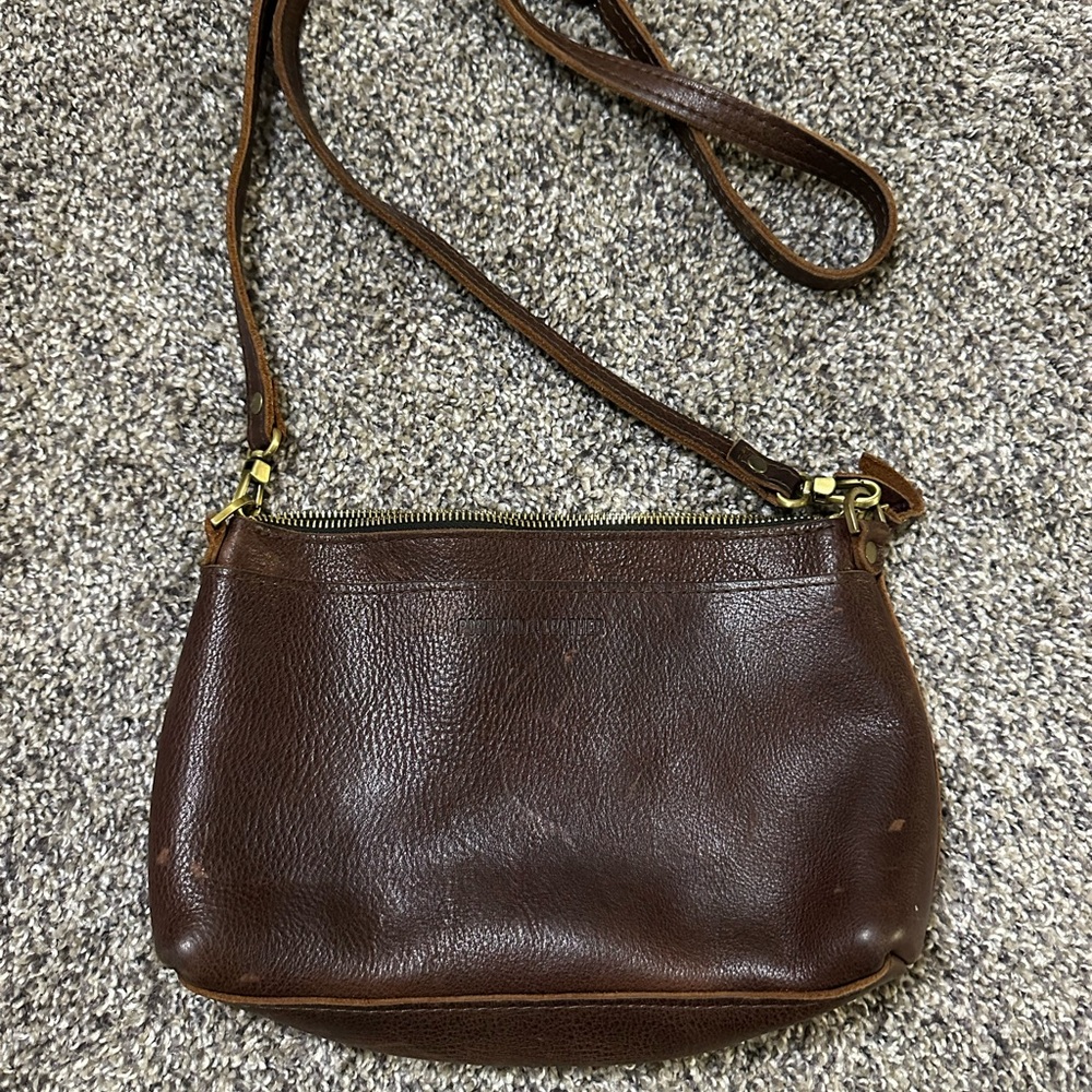 Portland Leather Rich Brown Crossbody Bag